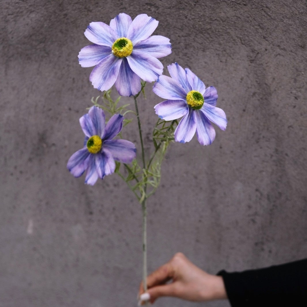 Valar Flower Artificial Cosmos Bouquet – Hand-Painted Look, Lifelike Textured Petals FS-1063