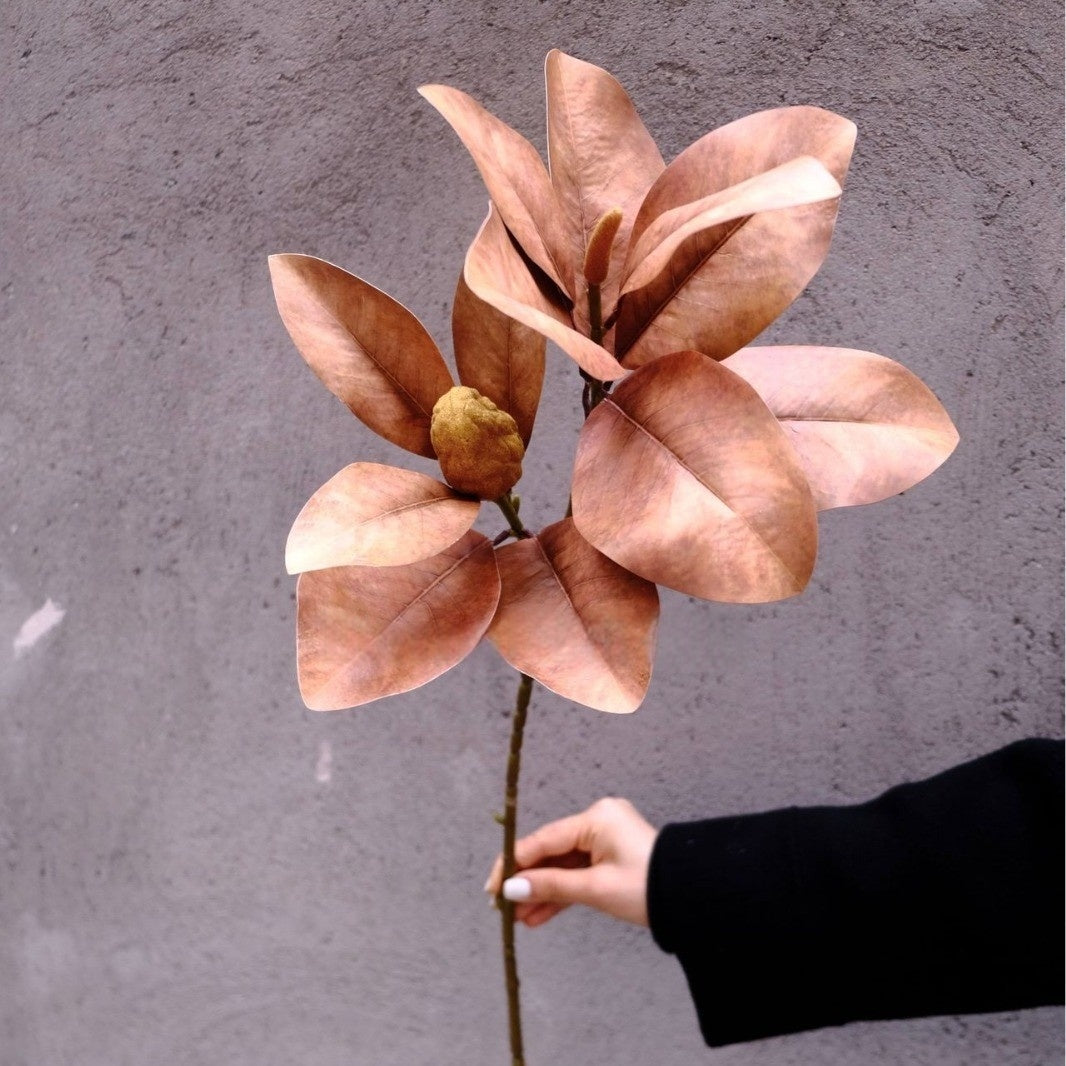 Autumn Orange Faux Flower Stem | Single Bloom for Seasonal Home Decor FS-1011A