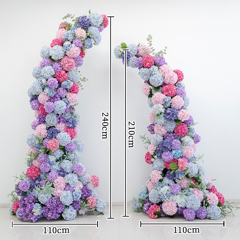 Arco de Cuerno Rosa Romántico Valar, Fondo Floral Artificial, Decoración para Propuestas y Ceremonias de Boda, Prop Elegante para Fotografía de Eventos VA-341