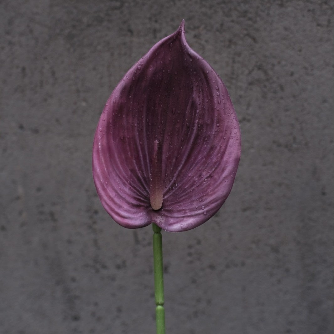 Purple Faux Flower Stem | Elegant Single Bloom for Home Decor Display FS-1004A