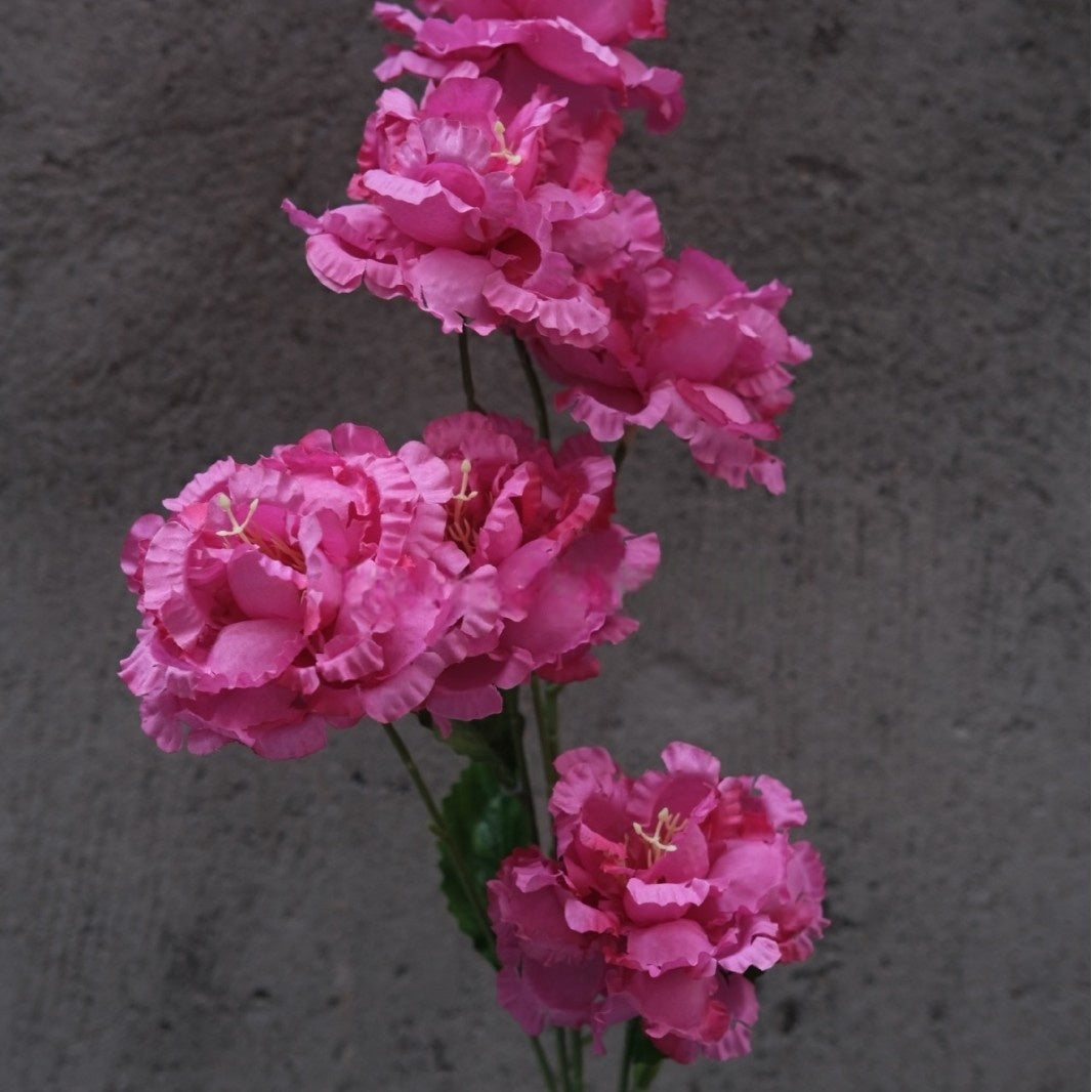 Magenta Pink Faux Flower Stem | Lifelike Single Bloom for Home Decor FS-1010A