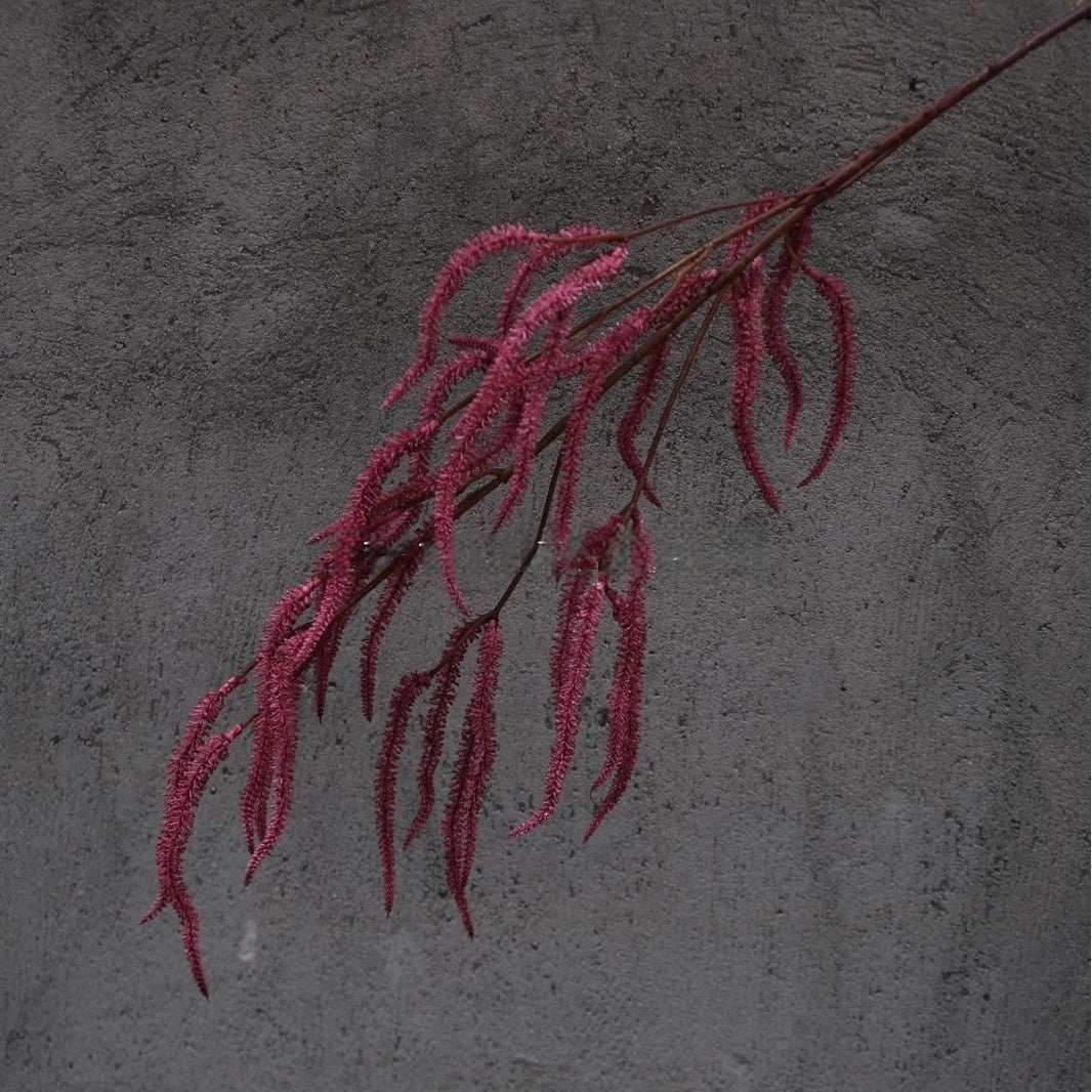 Burgundy Faux Flower Stem | Wine Red Single Bloom for Home Decor FS-1007A