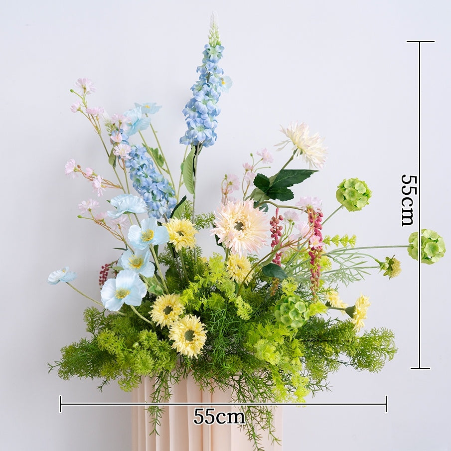 Valar Flower Monet-Inspired Yellow Floral Decoration Set – Artificial Flower Arrangements for Event Displays, Showroom, and Photo Backdrops FA-272