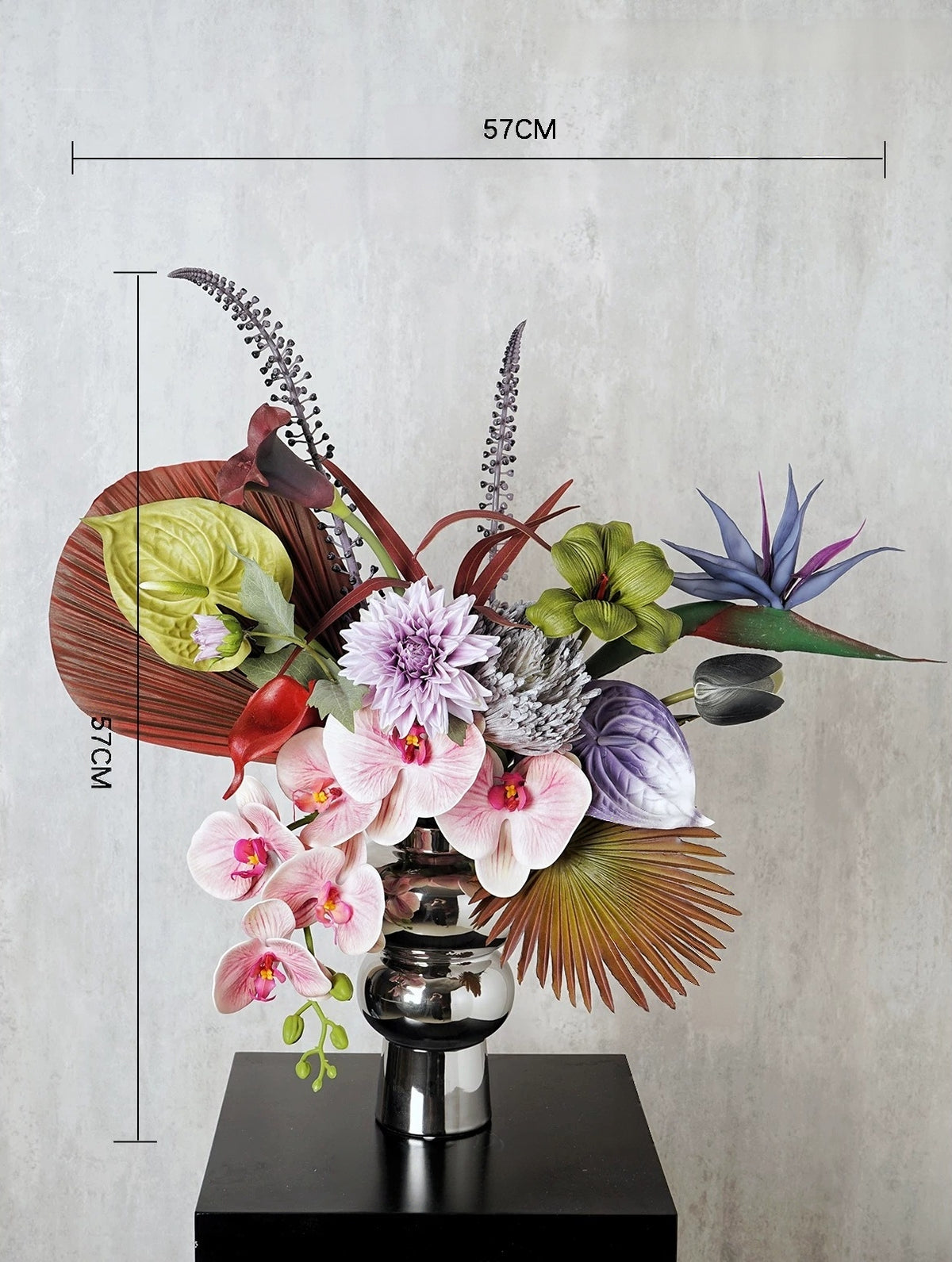 Elegantes Blumenstrauß-Arrangement mit Herbstmotiv | Luxuriöse Kunstblumen für Hochzeiten und Inneneinrichtung VB-113 (ohne Vase)