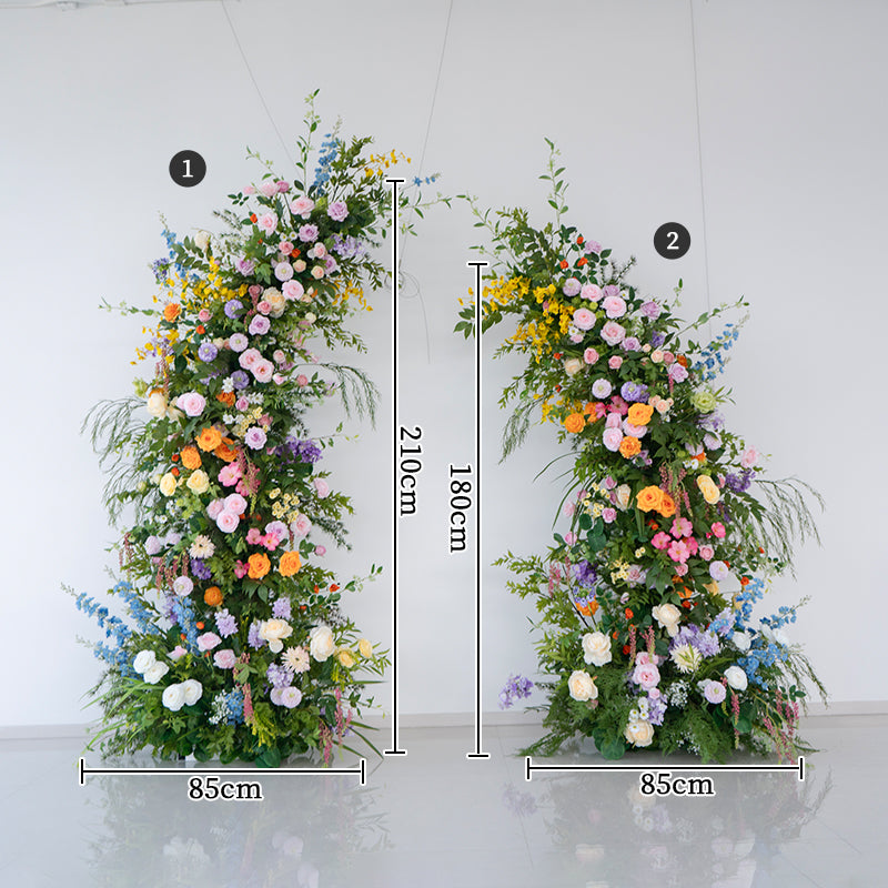 Eleganter Blumenbogen in Mondform für die Hochzeitszeremonie – Künstlicher Blumenbogen für Hochzeiten, Veranstaltungen und besondere Anlässe