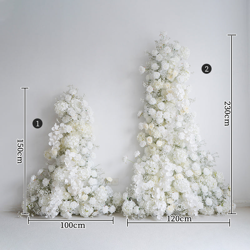 Valar Flower All-White Faux Floral Wall Set – Elegant Hanging Installation for Wedding Ceremony & Luxury Display VA-374