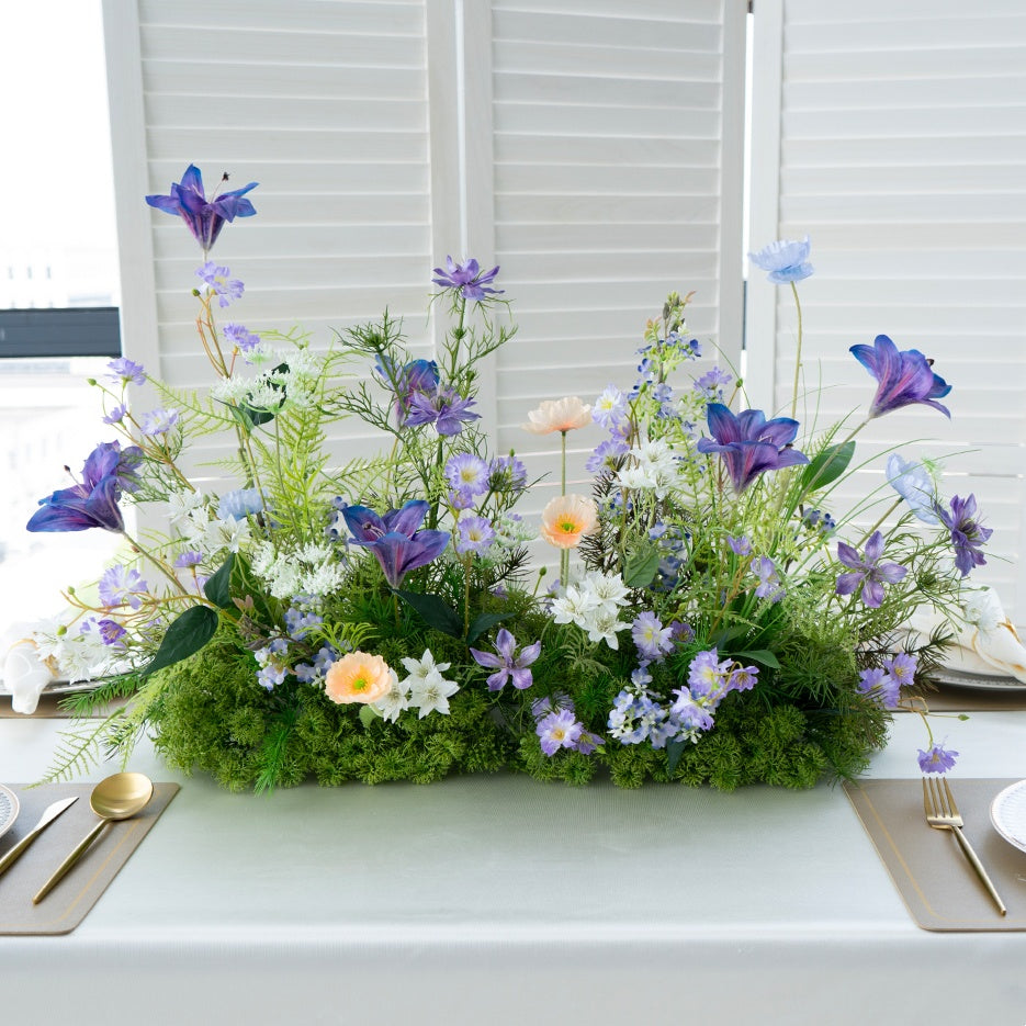 Lush Artificial Floral Table Centerpiece for Wedding Reception or Event Decor – Valar Flower TF-113