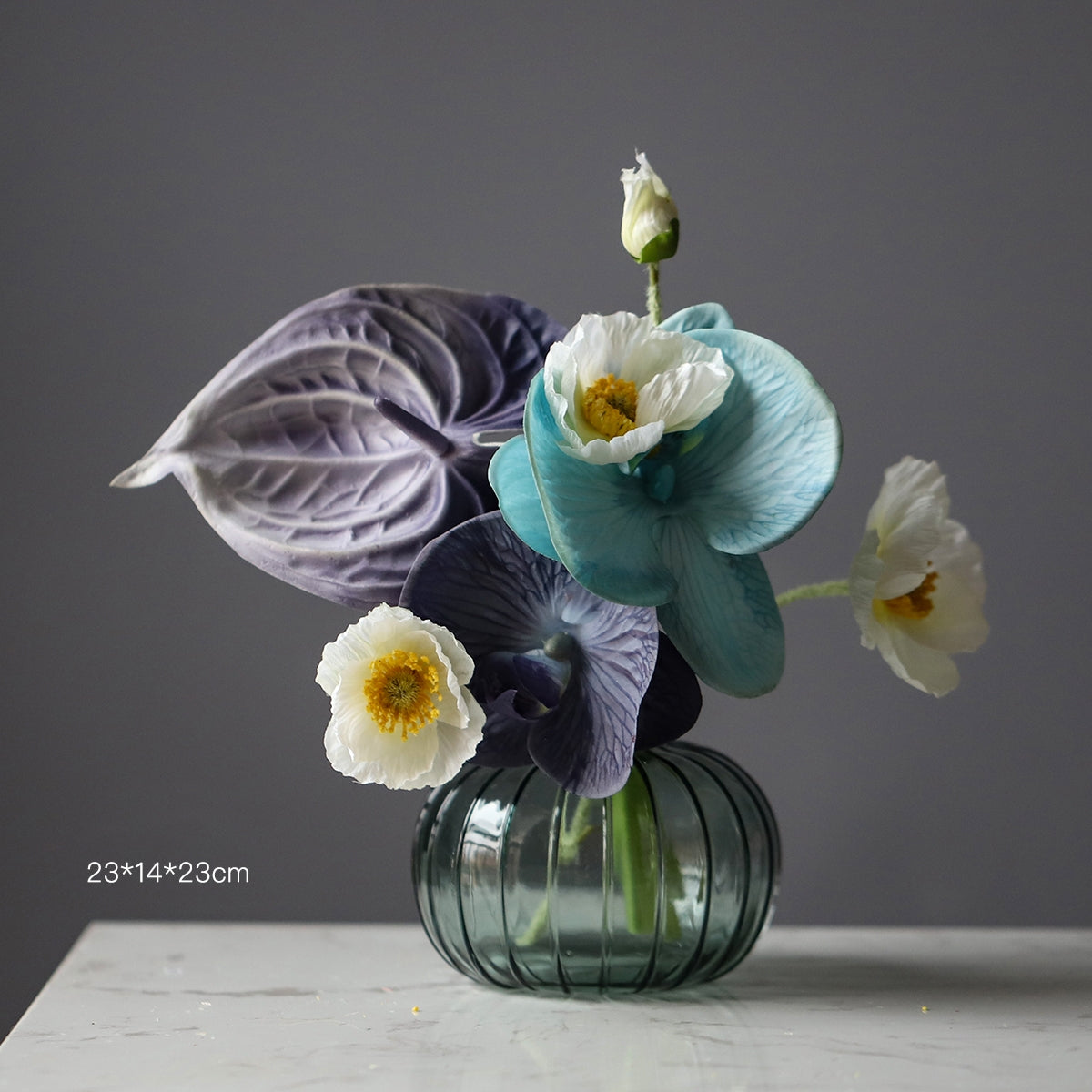 Mini Faux Floral Arrangement | Ice Cream-Inspired Bouquet for Home & Event Decor VB-216 (Without Vase)