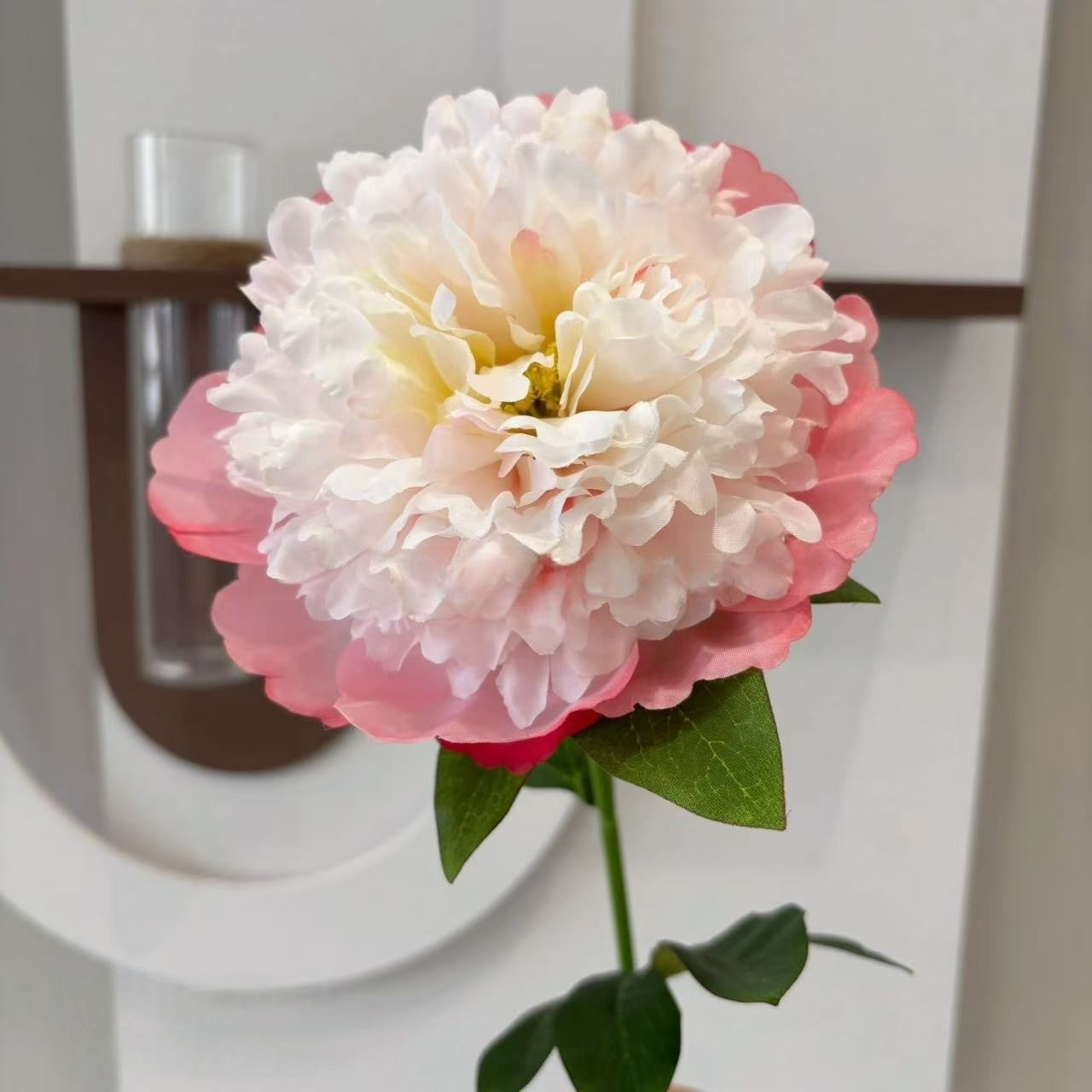 Single Stem Faux Peony – Multi-Layer Silk Flower for Home & Wedding Decor FS-1032