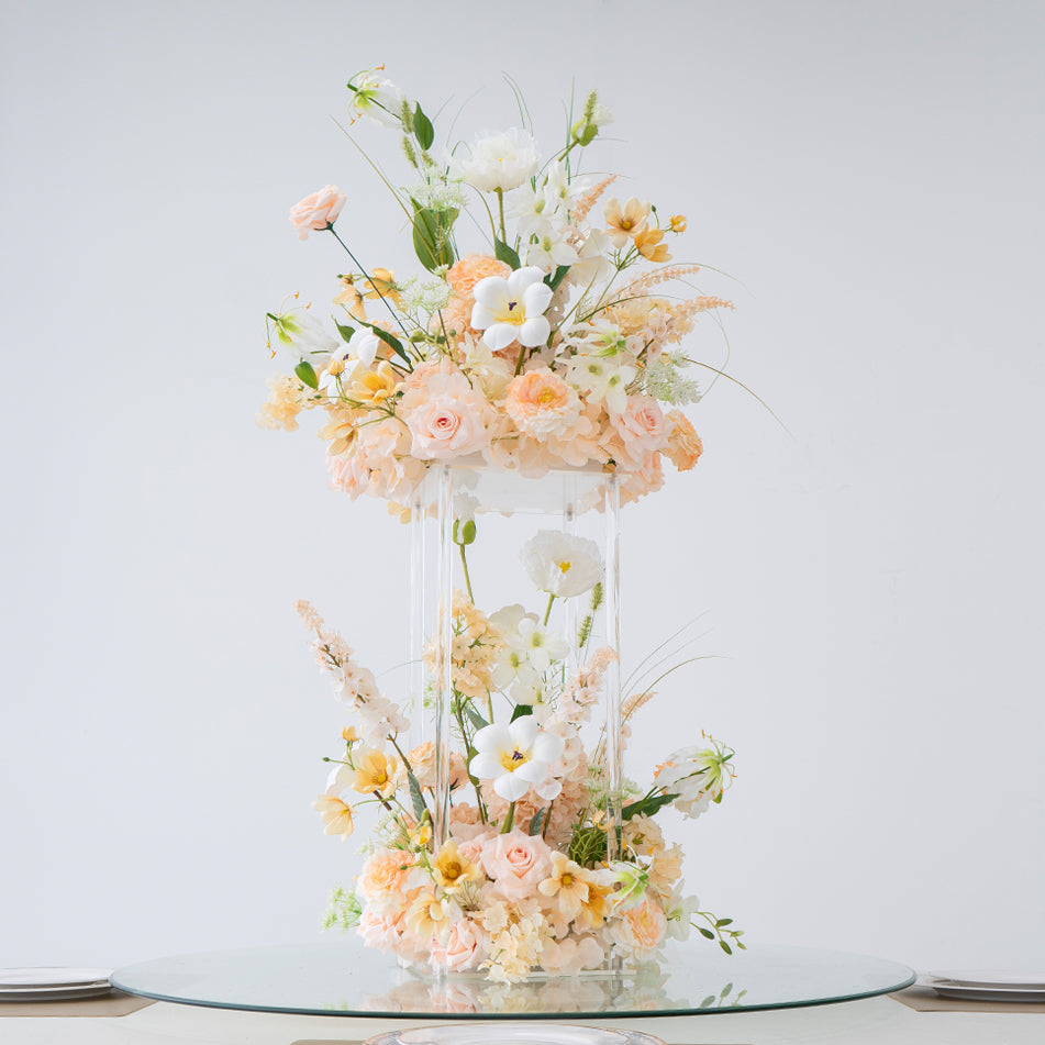 Arreglo de Bola de Flores para Boda para Mesa Principal, Escenario y Decoración del Pasillo – Centro de Mesa Floral Artificial para Eventos en Hoteles TF-107