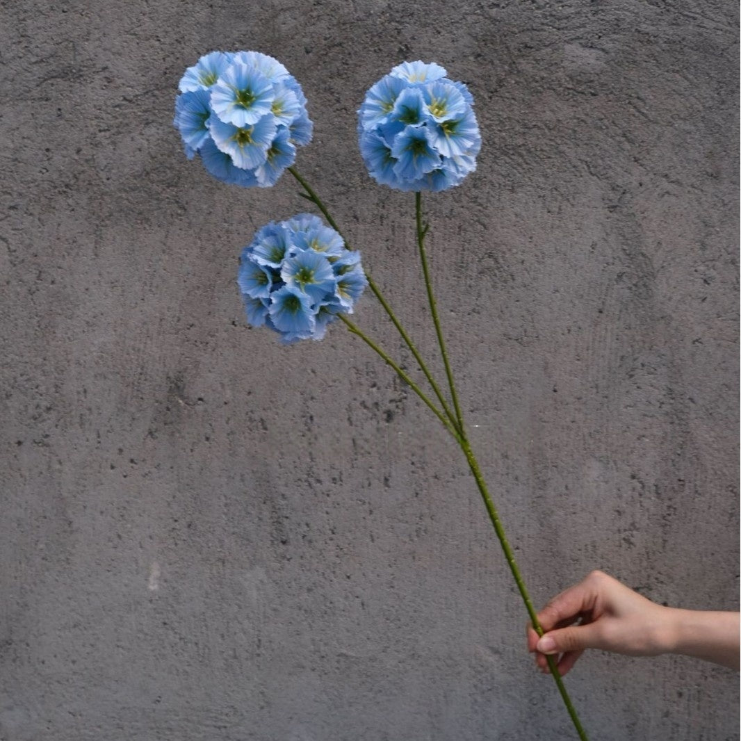 Valar Flower Dreamy Lollipop Hydrangea – Faux Windmill Bloom Stems for Whimsical Decor FS-1064