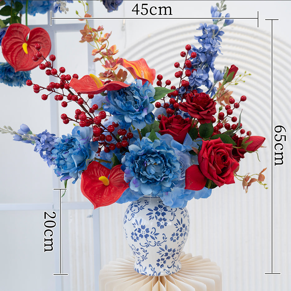 샴페인 플로랄 아치 및 센터피스, 인공 웨딩 배경, 약혼 파티 장식, 이벤트 간판 FA-206