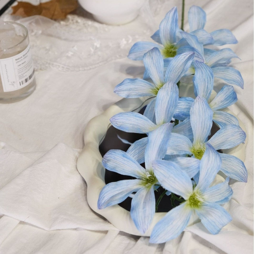 Valar Flower 9-Head Artificial Freesia – Real Touch Floral Stems for Wedding & Home Decor FS-1054