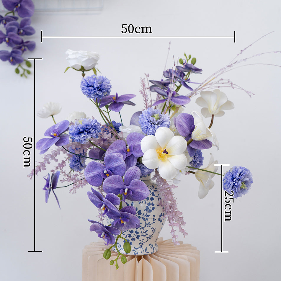 Valar Flower Romantic Wall-Mounted Floral Vase Arrangement – Perfect for Wedding Backdrops & Home Decor FA-289