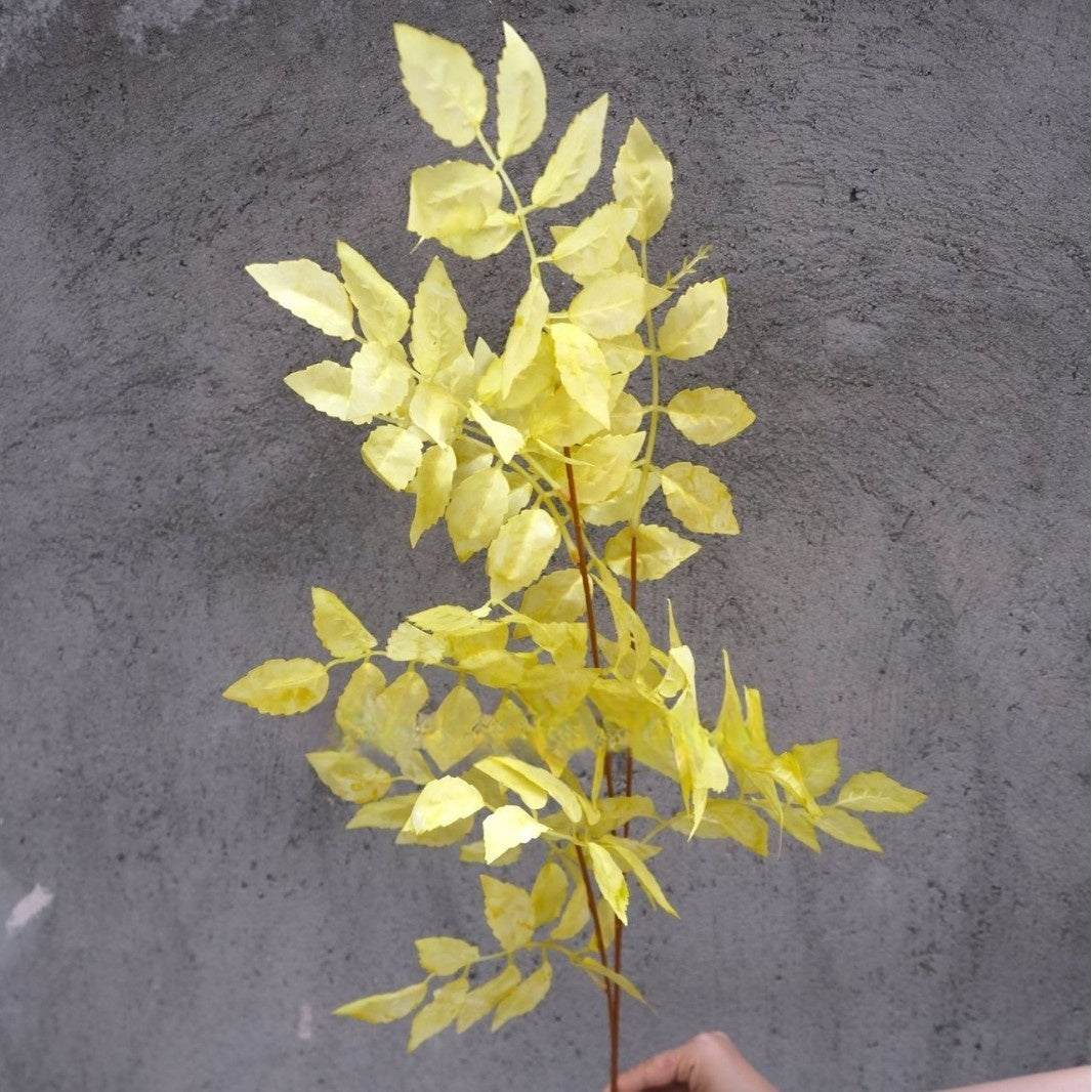 Yellow Green Faux Flower Stem | Single Bloom for Modern Home Decor FS-1006A