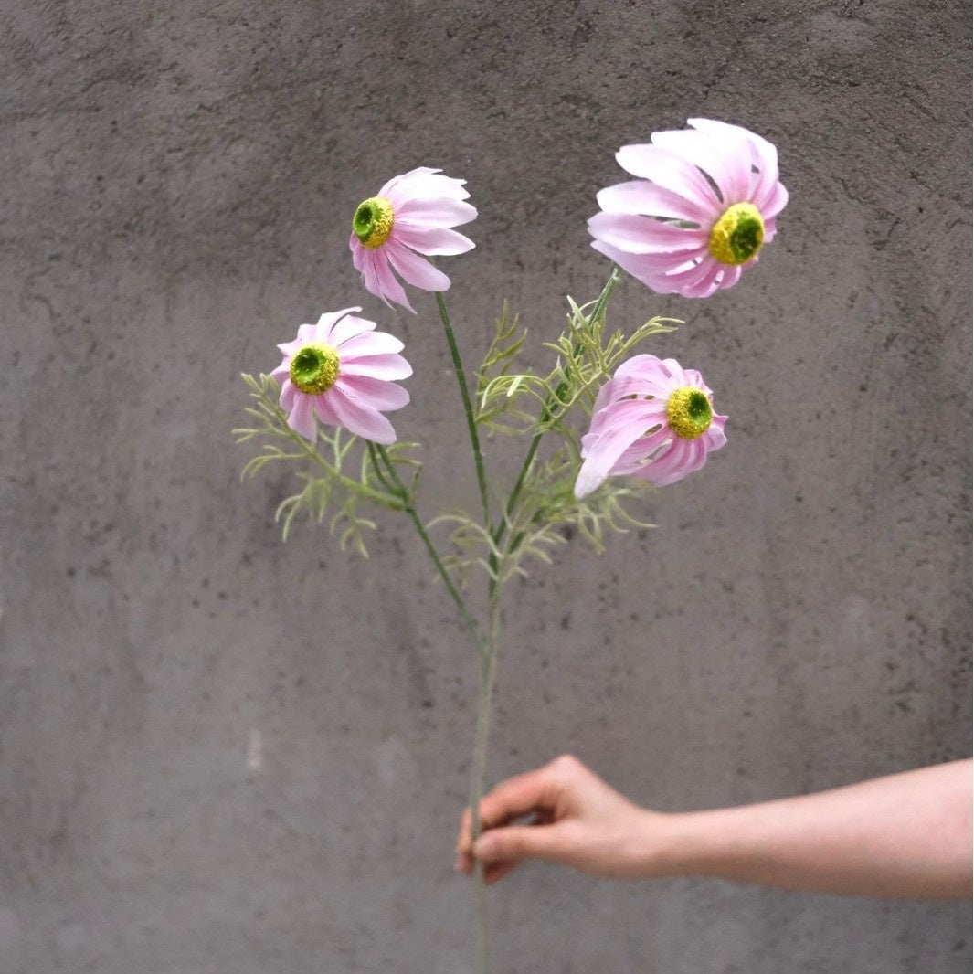 Valar Flower Faux Cat Eye Daisy Bouquet – Lifelike Chamomile-Inspired Sunflower Spray FS-1079