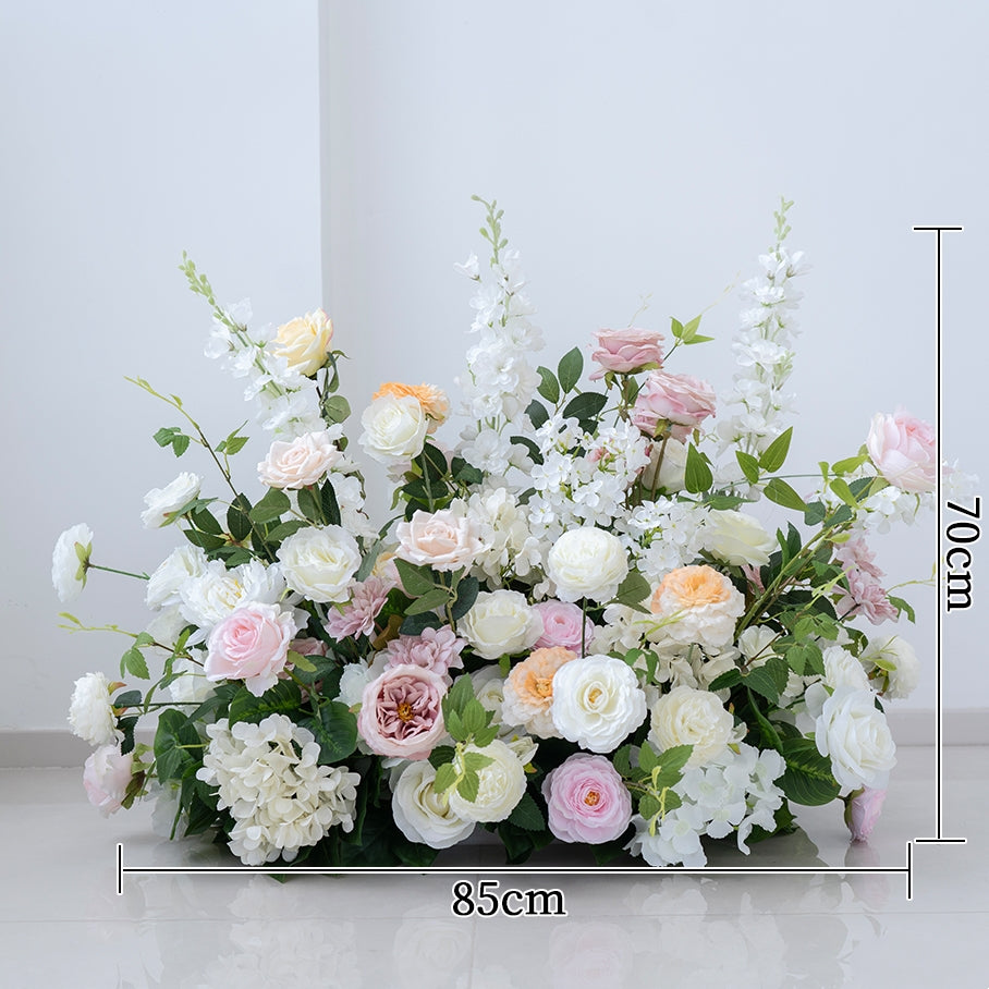 Eleganter Blumenbogen in Mondform für die Hochzeitszeremonie – Künstlicher Blumenbogen für Hochzeiten, Veranstaltungen und besondere Anlässe