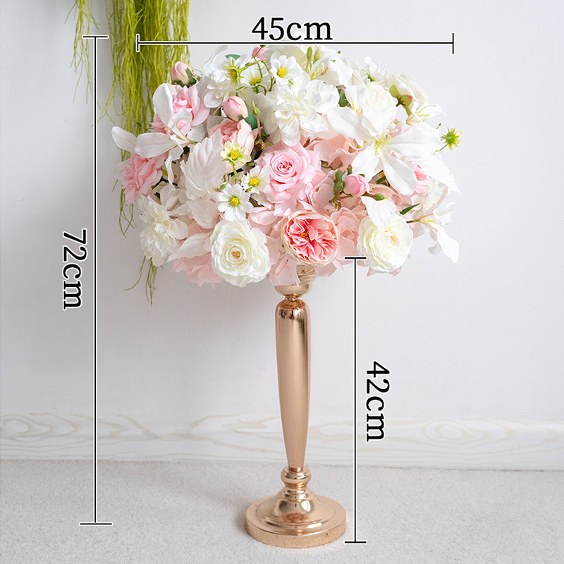 Blush Pink and White Artificial Flower Decor Set – Elegant Faux Floral Arrangement for Wedding or Event Welcome Area FA-246