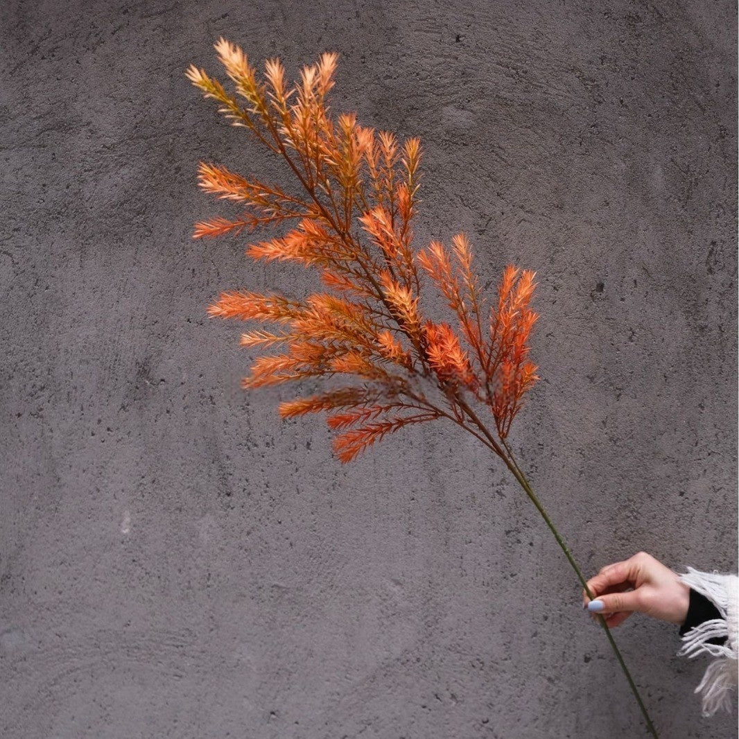 Autumn Orange Faux Flower Stem | Single Bloom for Seasonal Home Decor FS-1011A