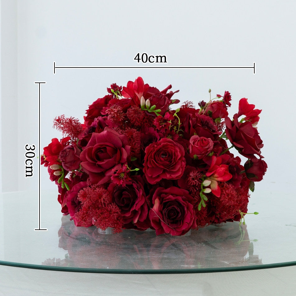 ValarFlower Artificial Table Flower Arrangement, Wedding Centerpiece Decor, Pink Purple Blue Red Floral Table Arrangement TF-123