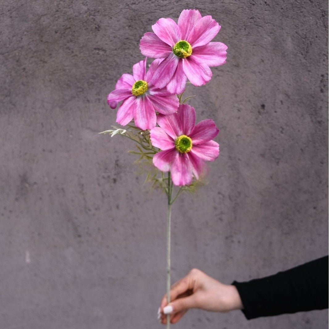 Valar Flower Artificial Cosmos Bouquet – Hand-Painted Look, Lifelike Textured Petals FS-1063