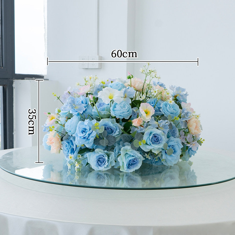 Arreglo Floral Artificial para Decoración de Bodas, Accesorio de Boda Hecho a Mano, Flores Artificiales para Pasillo de Boda al Aire Libre, Decoración de Escenario y Arreglo de Bola Floral TF-110