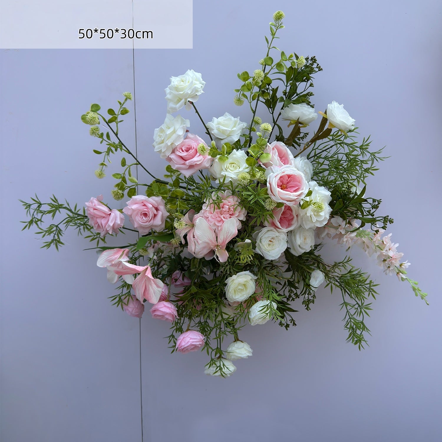 Configuración de flores artificiales inspiradas en la primavera – Conjunto de flores artificiales azules y amarillas para eventos FA-264