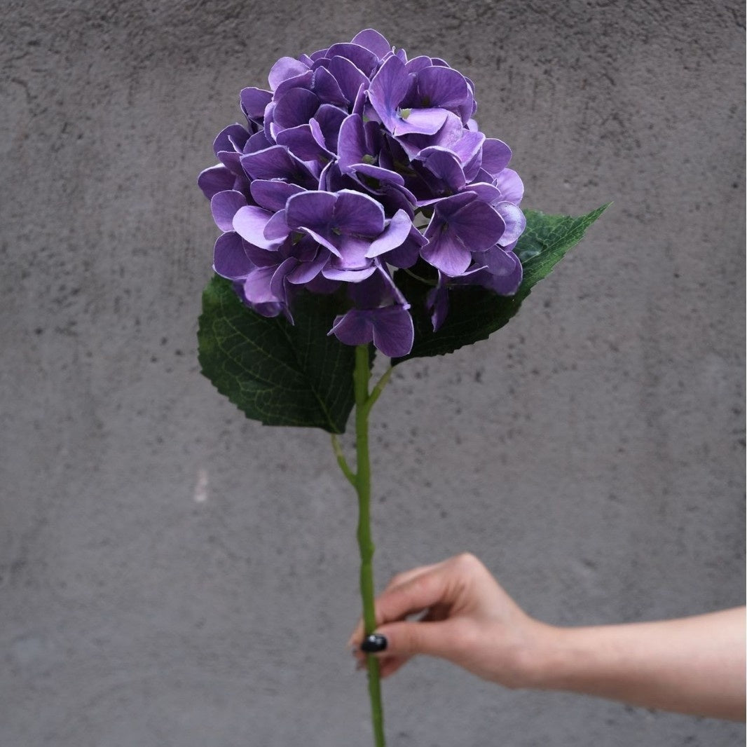 Purple Faux Flower Stem | Elegant Single Bloom for Home Decor Display FS-1004A