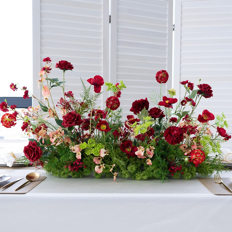 Lush Artificial Floral Table Centerpiece for Wedding Reception or Event Decor – Valar Flower TF-113