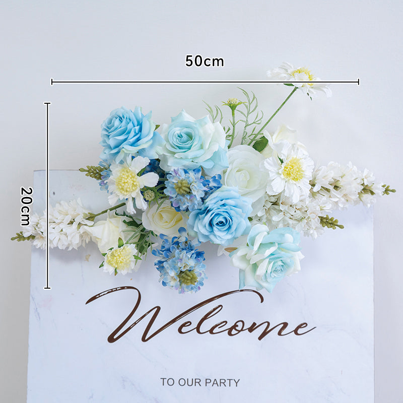 Tiffany Blue and White Floral Combo - Elegant Wedding Welcome Area Floral Display FA-254