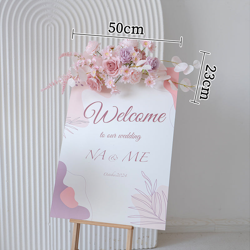 ピンクフローラルアーチと柱セット、人工花の結婚式バックドロップ、エンゲージメントプロポーズデコール、イベントフォトグラフィー FA-201