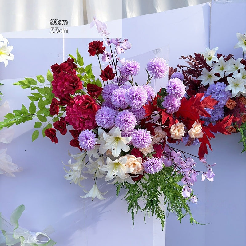 Valar Flower Red Wedding Aisle Artificial Flower Arrangements for Ceremony Backdrop & Venue Decoration WF-103