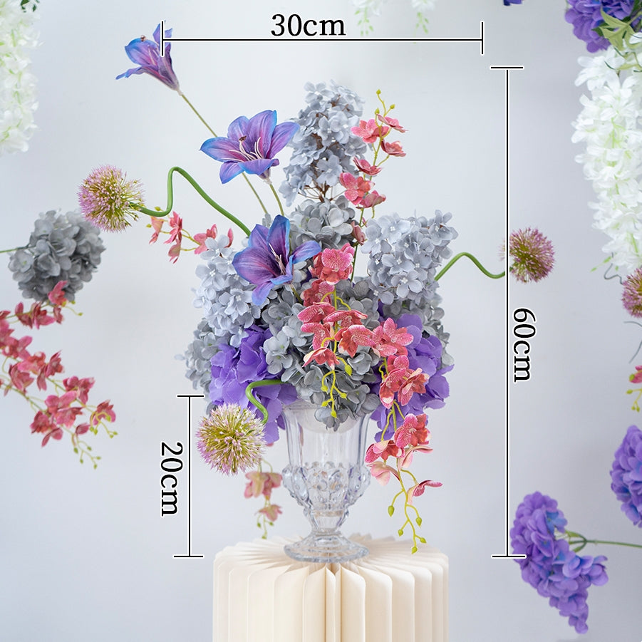 Eleganter Blumenbogen in Mondform für die Hochzeitszeremonie – Künstlicher Blumenbogen für Hochzeiten, Veranstaltungen und besondere Anlässe