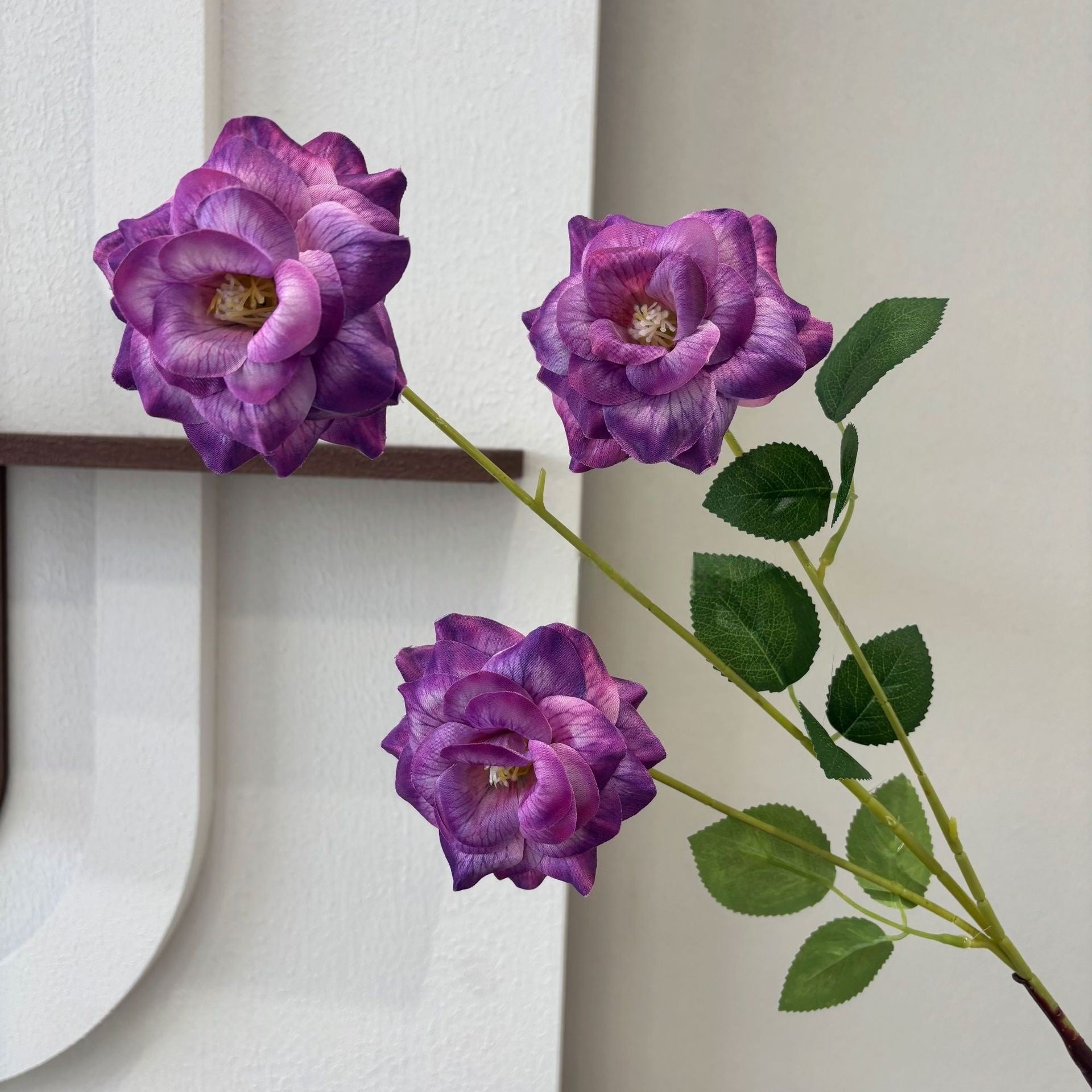 3D Artificial Garden Rose Stem – Realistic Multi-Color Faux Flower for Home & Event Decor FS-1028