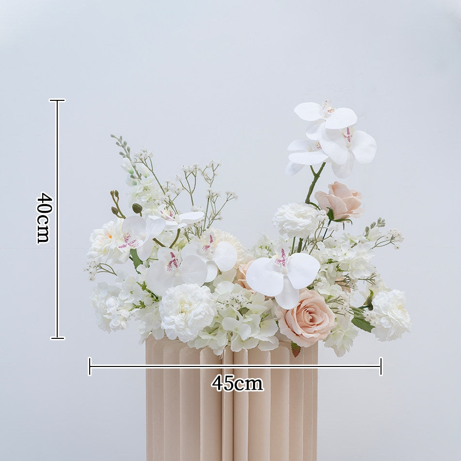 우아한 파란색과 흰색 꽃 장식 결혼식 아치, 인공 꽃 배열, 의식 배경 및 이벤트 장식 FA-211