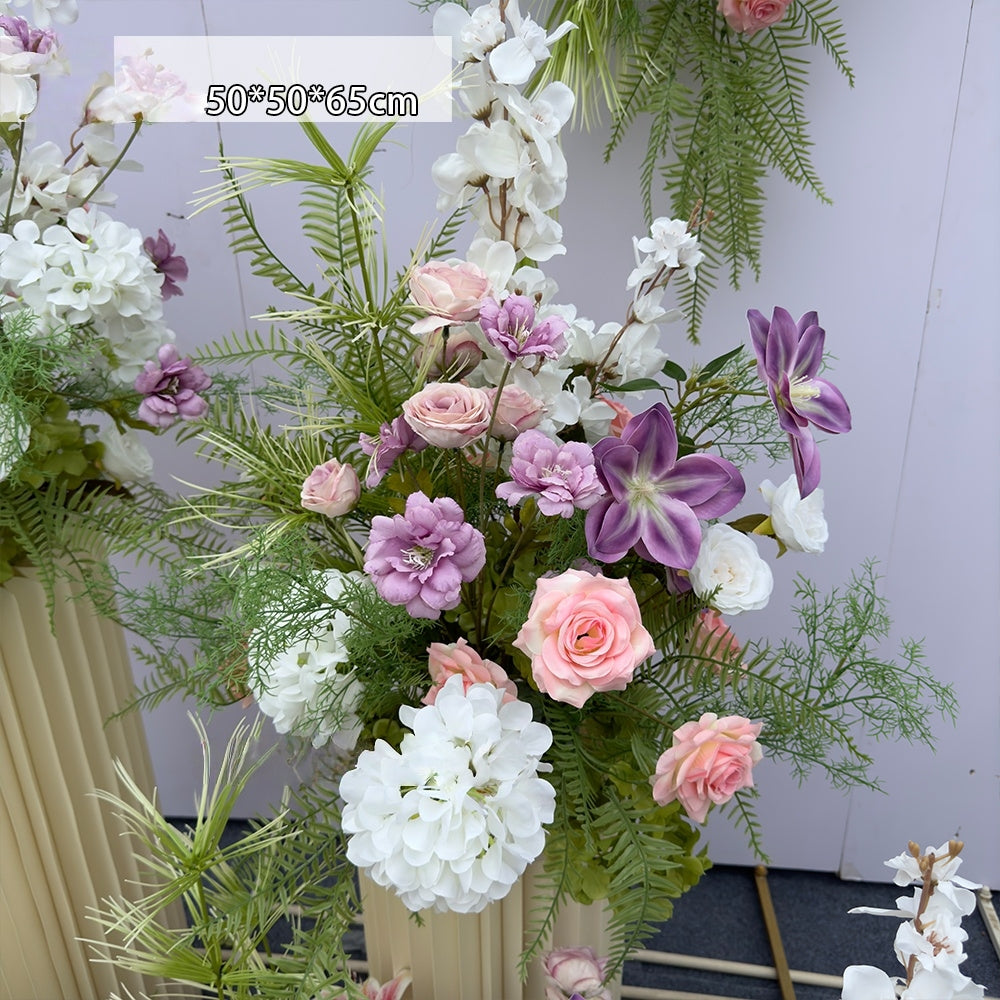 Valar Flower Whimsical Garden-Style Aisle Floral Runner with Phalaenopsis — Artificial Wedding Ceremony & Engagement Decor WF-108