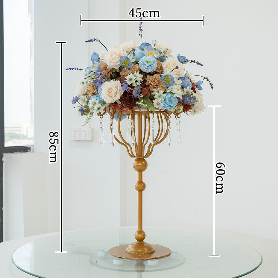 ValarFlower Luxury Artificial Floral Centerpiece, Elegant Faux Flower Table Arrangement, Wedding Reception Decor, Event Decoration TF-132