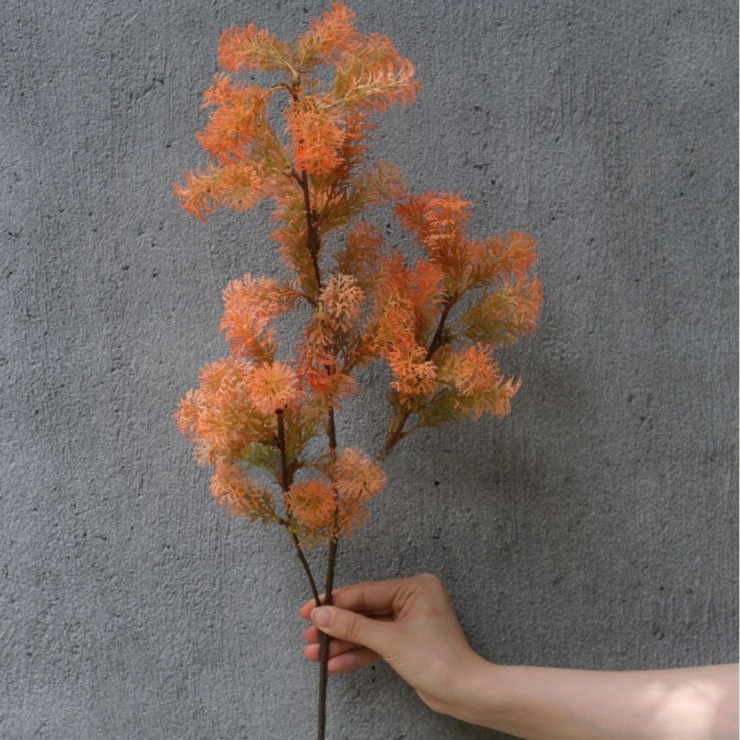 Rusty Autumn Orange Artificial Flower | Vintage Style Single Stem FS-1012A
