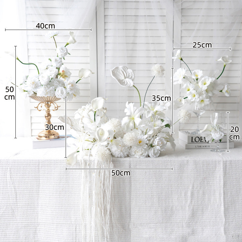 Centros de Mesa Florales, Decoración Artificial para Bodas, Decoración para Fiesta de Compromiso TF-101