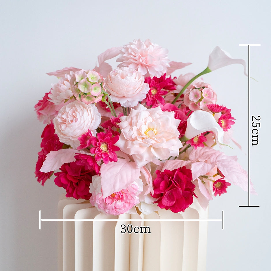 Romantic Faux Flower Wall Set for Wedding Backdrop | Ceremony and Event Floral Decorations FA-268