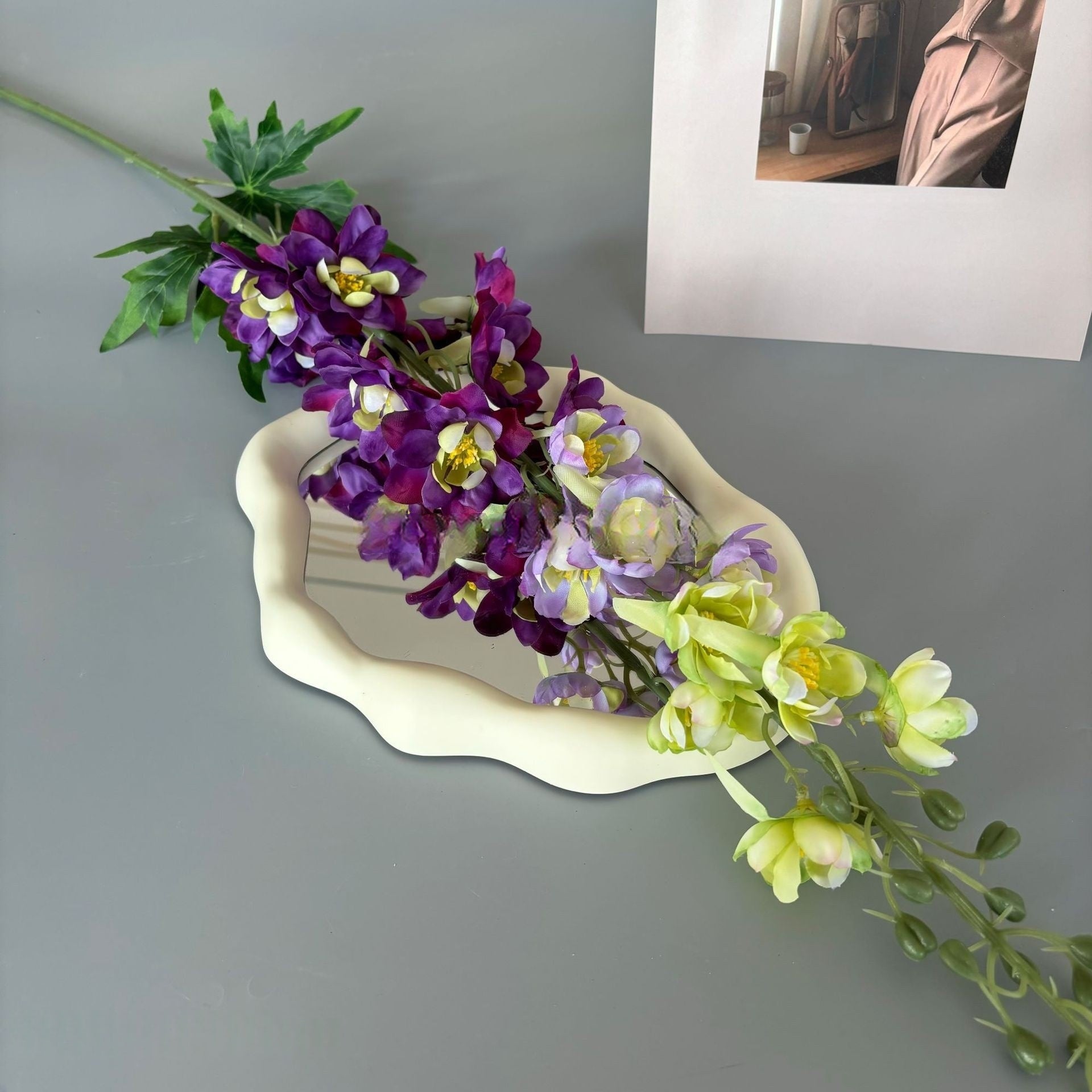 Valar Flower Realistic Delphinium Stem – Tall Faux Larkspur for Wedding & Home Arrangements FS-1055