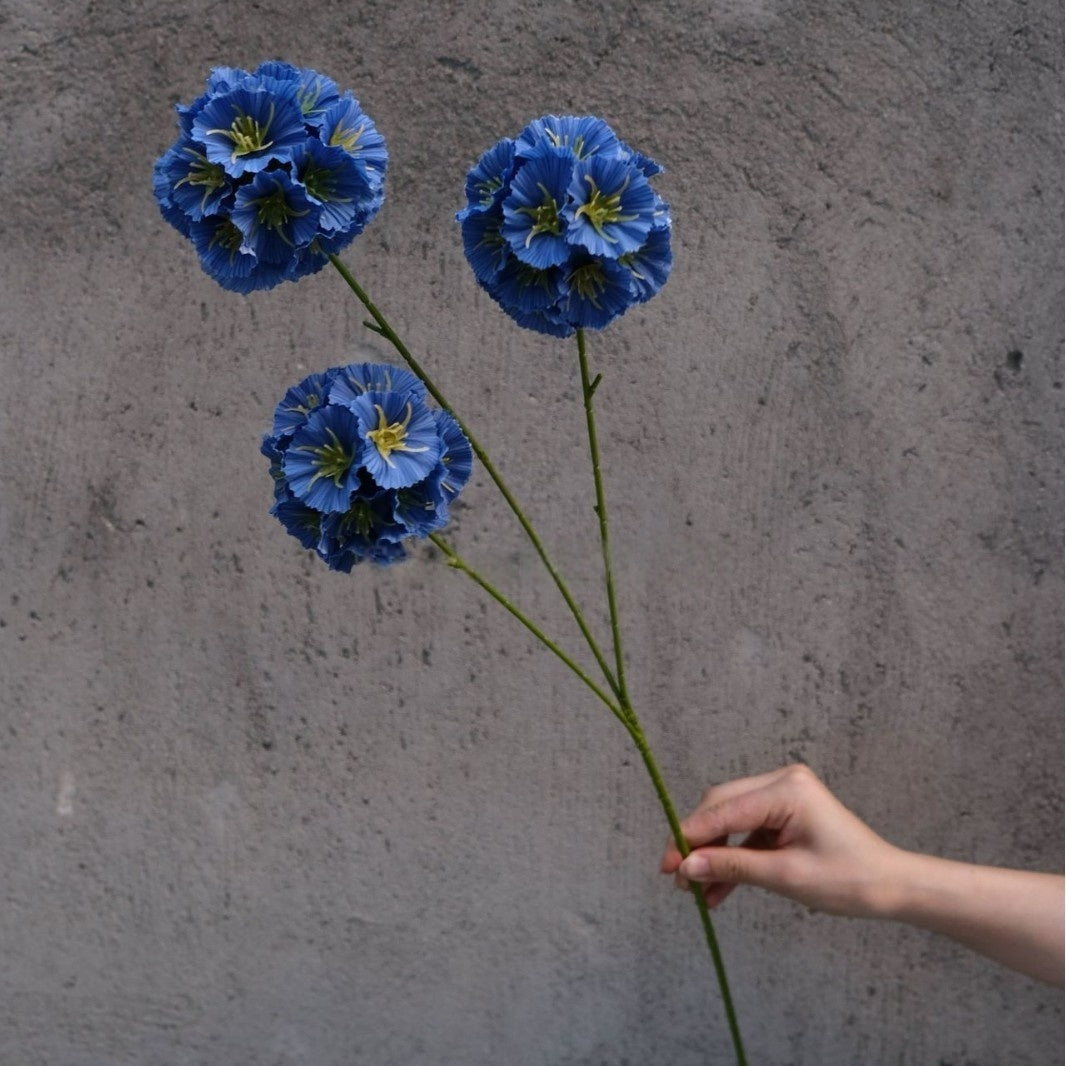 Valar Flower Dreamy Lollipop Hydrangea – Faux Windmill Bloom Stems for Whimsical Decor FS-1064