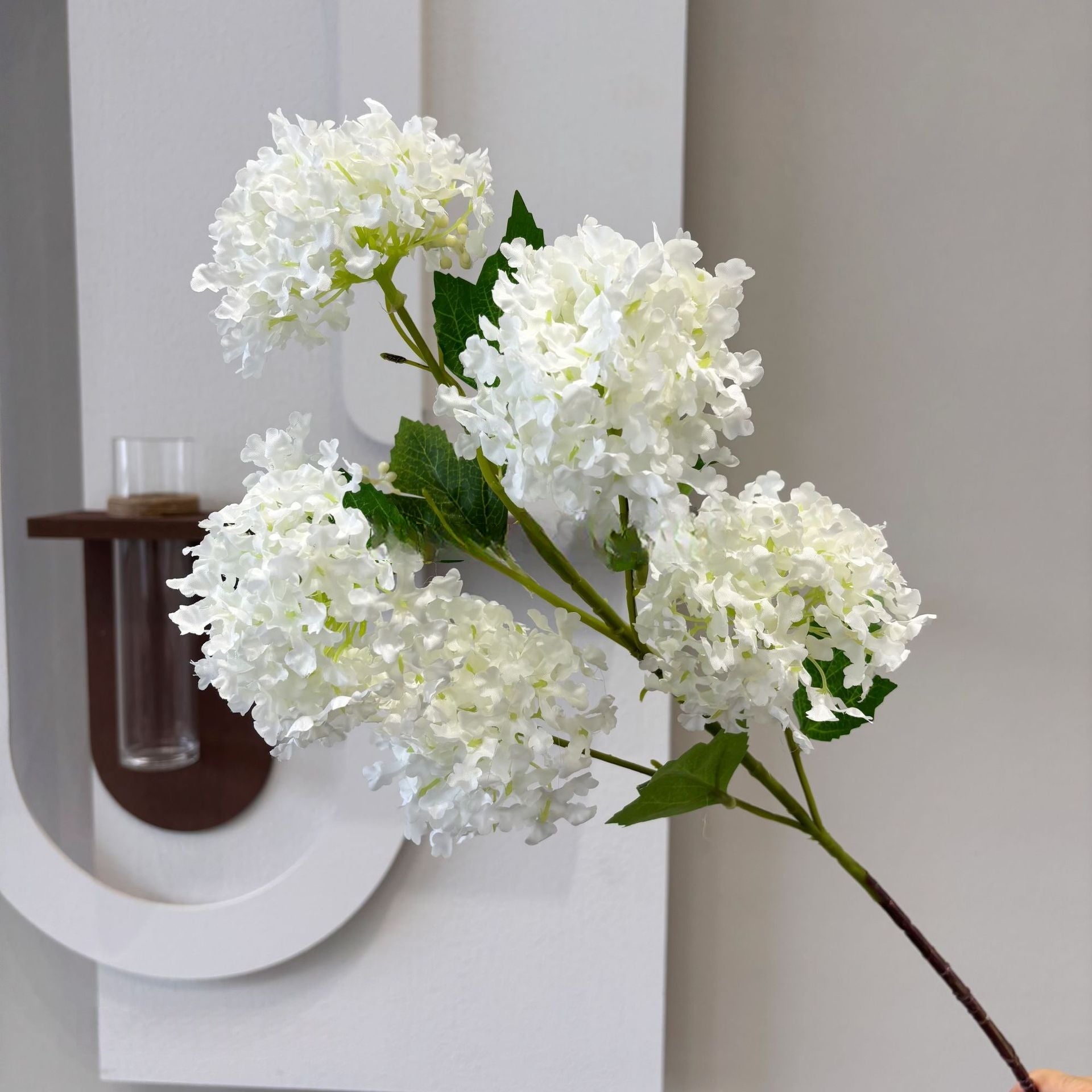 White Faux Flower Stems | Minimalist Single Bloom for Home Decor & Styling FS-1003A
