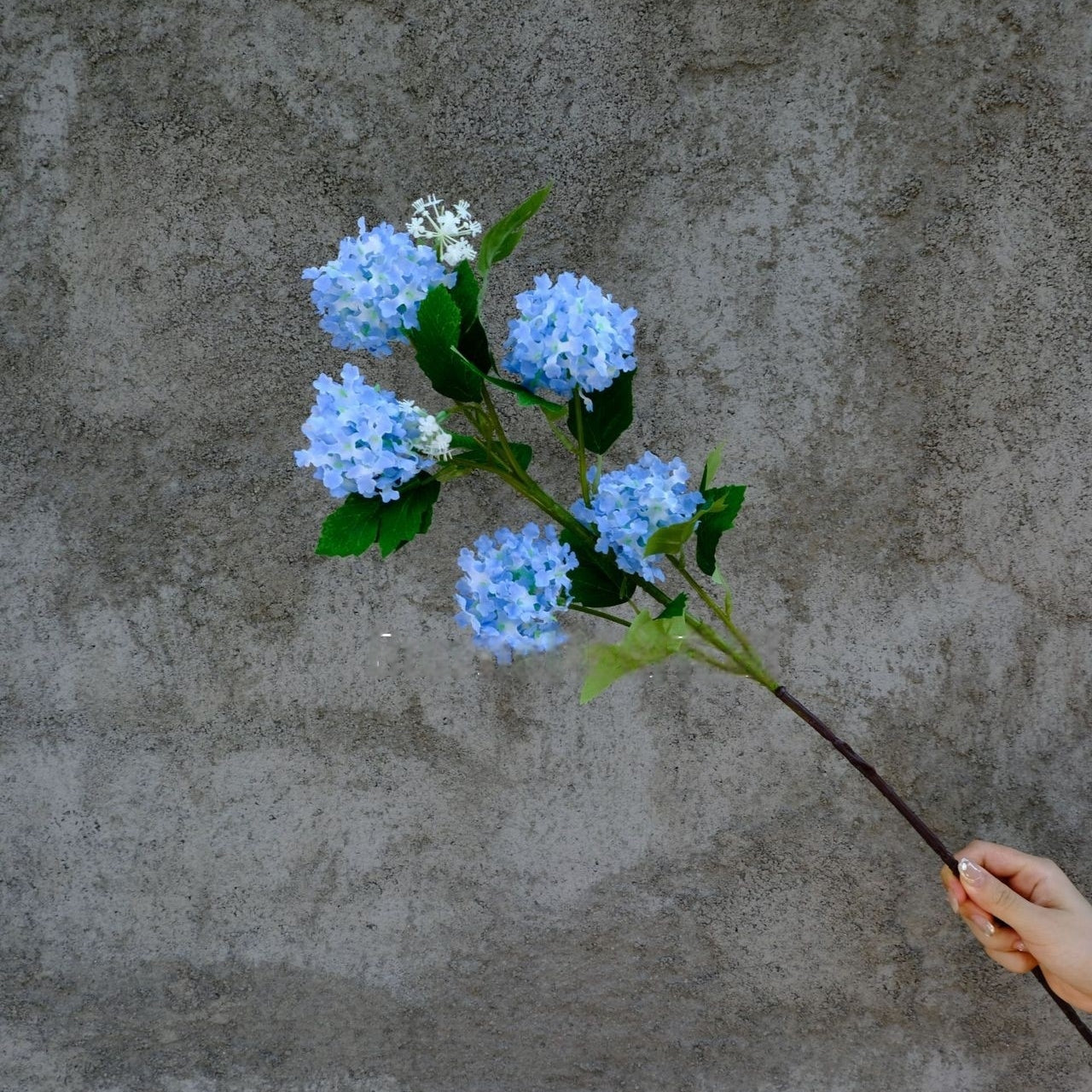 Valar Flower Artificial Snowball Hydrangea – Lifelike Multi-Headed Viburnum Stem for Wedding Arrangements FS-1056