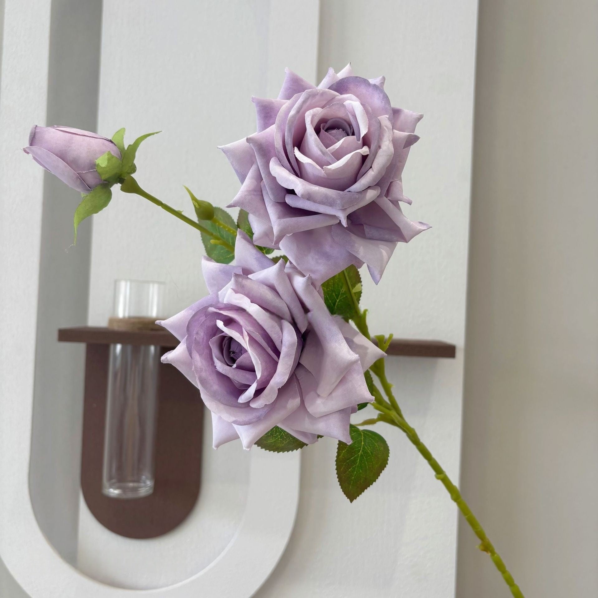 3-Head Carol Rose Artificial Flower – Lifelike Faux Rose Stem for Home Decor & Wedding FS-1024