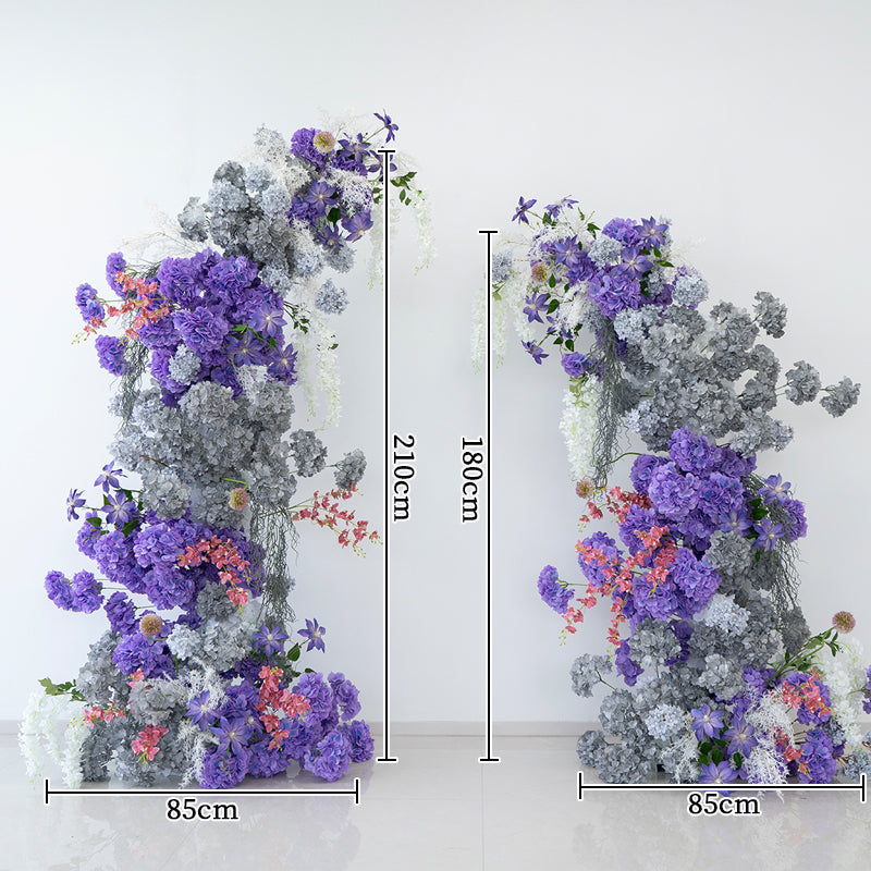 Eleganter Blumenbogen in Mondform für die Hochzeitszeremonie – Künstlicher Blumenbogen für Hochzeiten, Veranstaltungen und besondere Anlässe