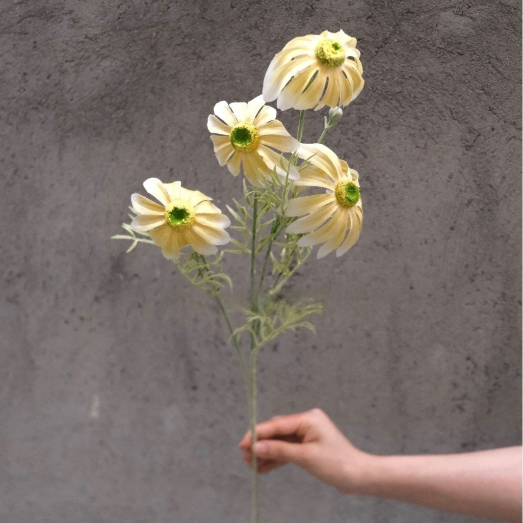 Valar Flower Faux Cat Eye Daisy Bouquet – Lifelike Chamomile-Inspired Sunflower Spray FS-1079