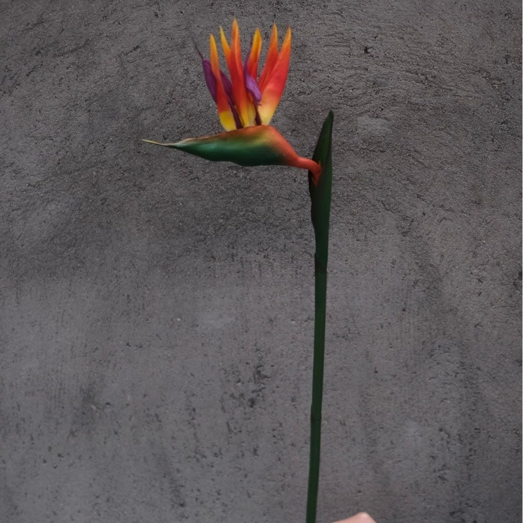 Tropical Faux Bird of Paradise Stem – Exotic Decorative Flower for Events & Interiors FS-1044