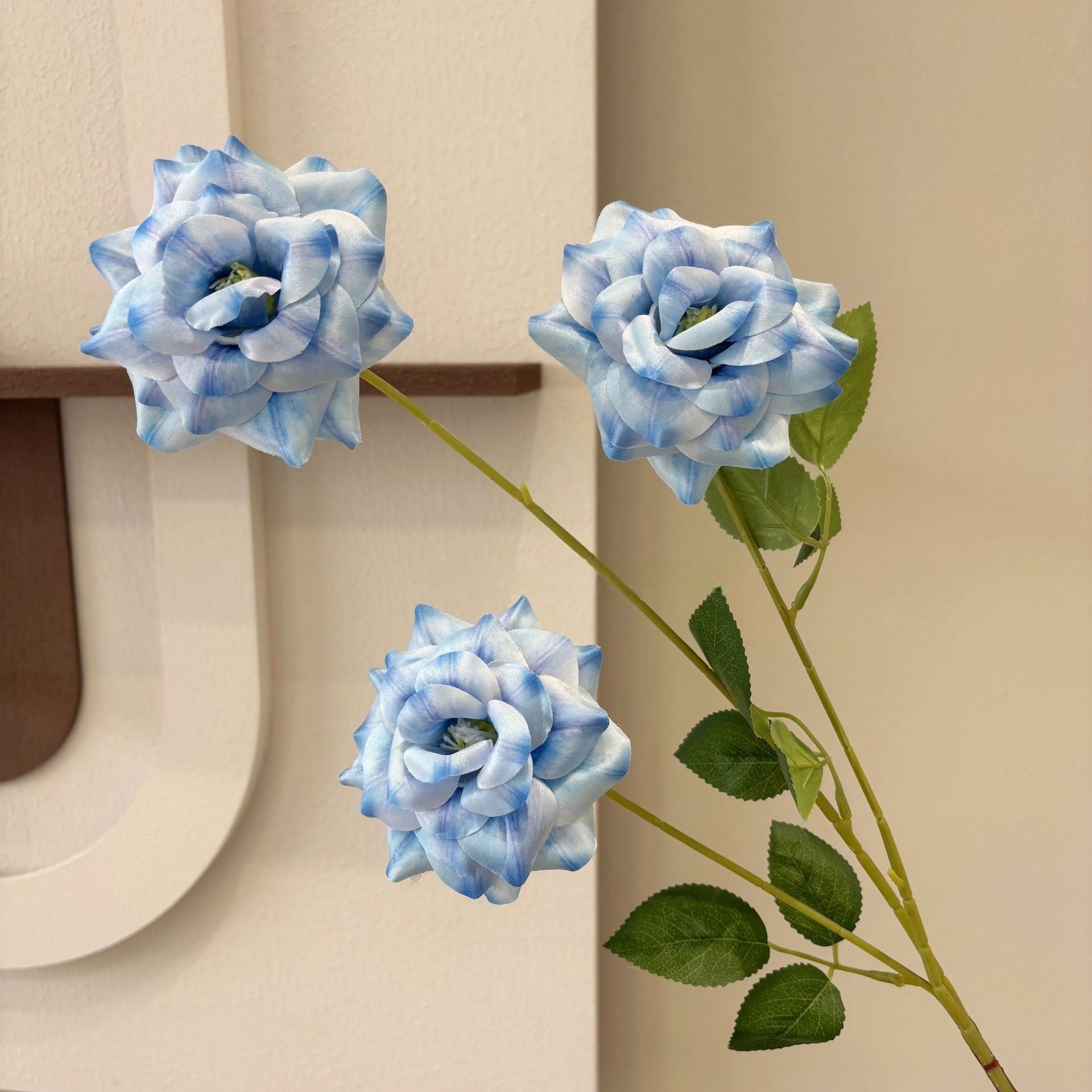 3D Artificial Garden Rose Stem – Realistic Multi-Color Faux Flower for Home & Event Decor FS-1028