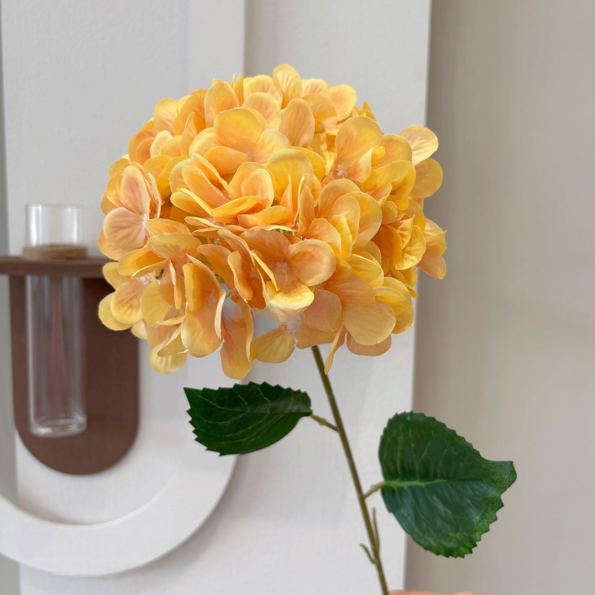 Single Stem Bella Hydrangea – Realistic Faux Bloom for Vases, Bouquets & DIY Styling FS-1031